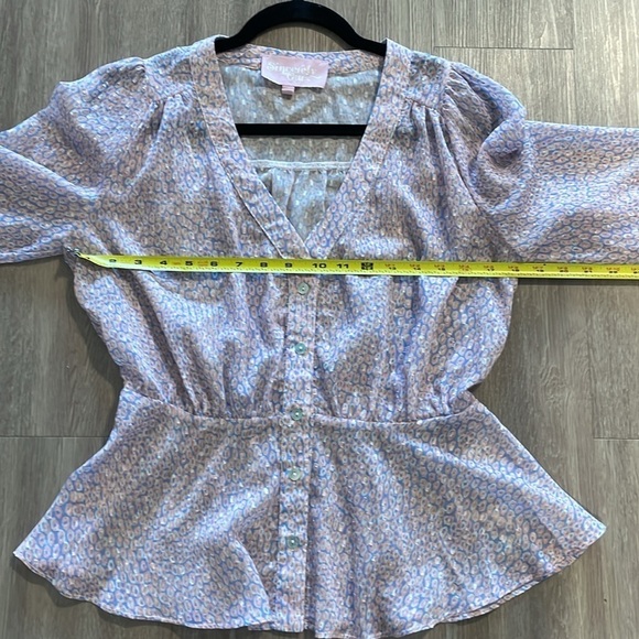 Sincerely Ours Women Peplum Top Small Pink Babydoll Girlhoodcore Cottagecore - Picture 11 of 16